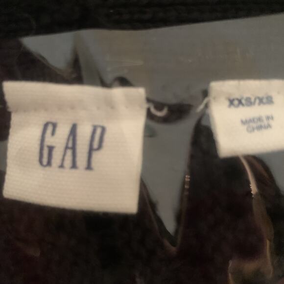 GAP WOMEN'S CHUNKY LOOSE KNIT V-NECK PULL-OVER PONCHO SWEATER SIZE XXS/XS-EUC - Picture 4 of 4